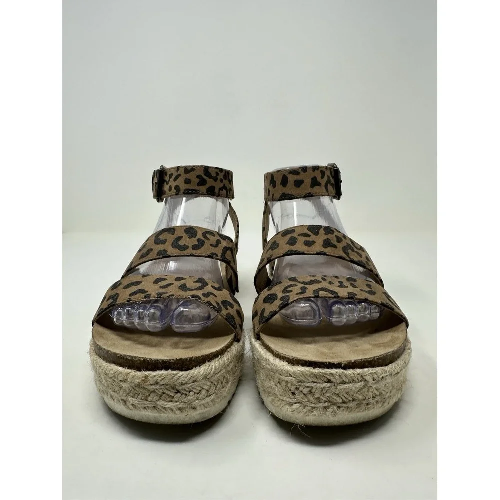 Universal Thread Espadrille Ankle Strap Sandals Size 8‎ Animal Print